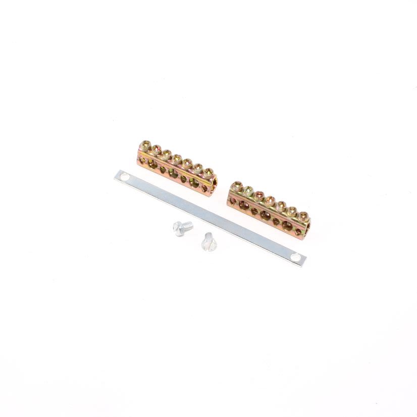 GE TGL2 Equipment Ground Kit, 5 in L, (8) 12 to 8 AWG, 14 to 8 AWG, (6) 6 to 4 AWG, 14 to 4 AWG Aluminum/Copper Conductor, 14 Terminals, For Use With PowerMark Gold™ and PowerMark Plus™ Loadcenter